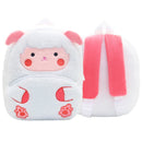 Mochila Infantil de Pelúcia Animais Fofos - Ideal para Creche, Pré-Escola e Passeios