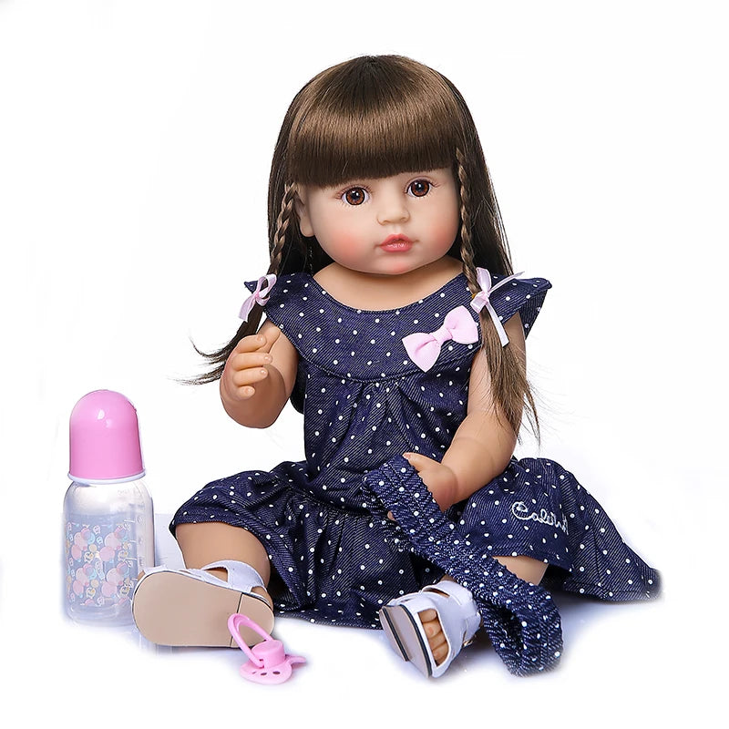 Bebê Reborn Menina Realista Corpo de Silicone