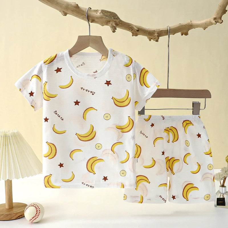 Pijama Infantil de Verão Manga Curta