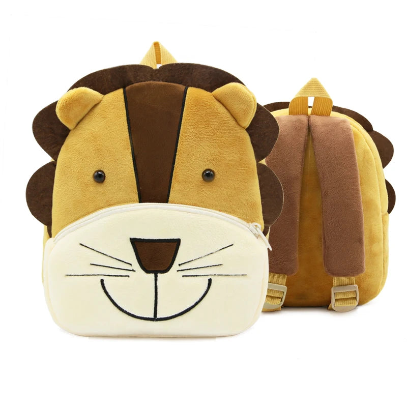 Mochila Infantil de Pelúcia Animais Fofos - Ideal para Creche, Pré-Escola e Passeios