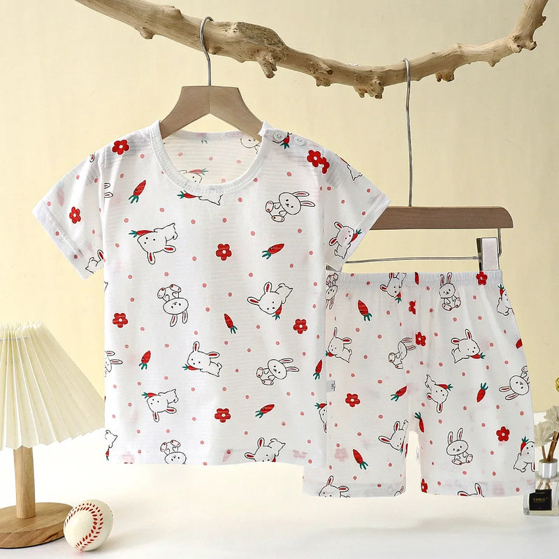 Pijama Infantil de Verão Manga Curta