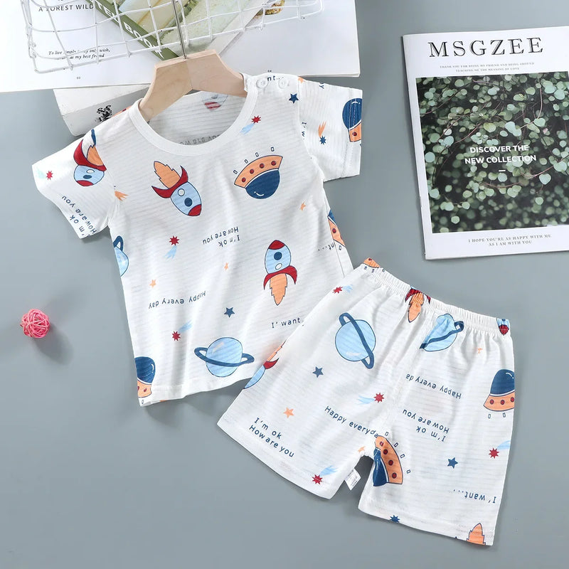 Pijama Infantil de Verão Manga Curta
