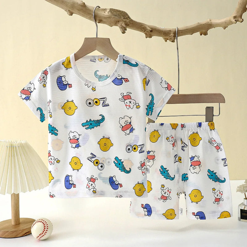 Pijama Infantil de Verão Manga Curta