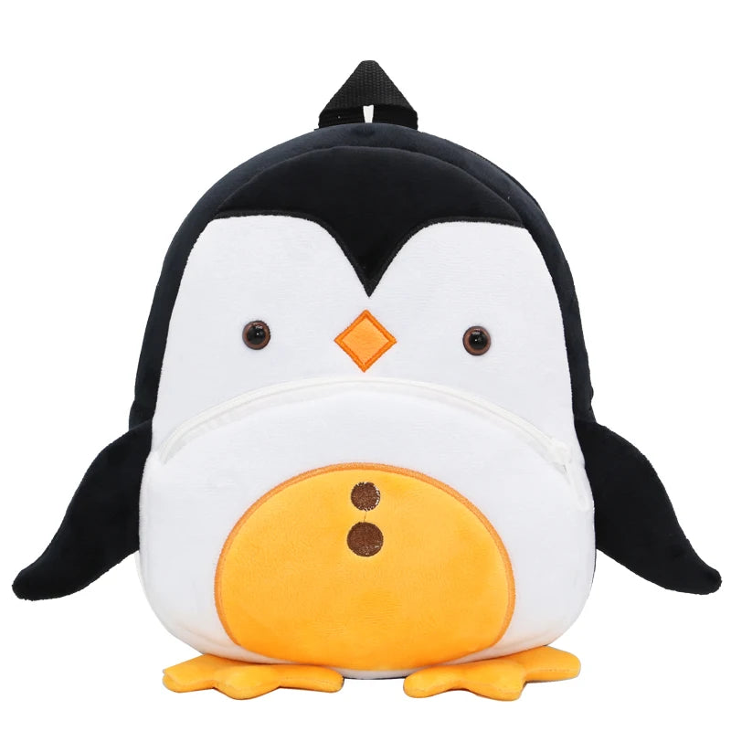 Mochila Infantil de Pelúcia Animais Fofos - Ideal para Creche, Pré-Escola e Passeios