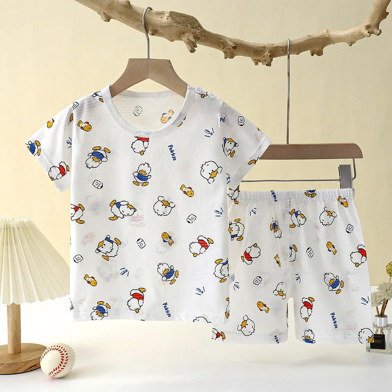 Pijama Infantil de Verão Manga Curta