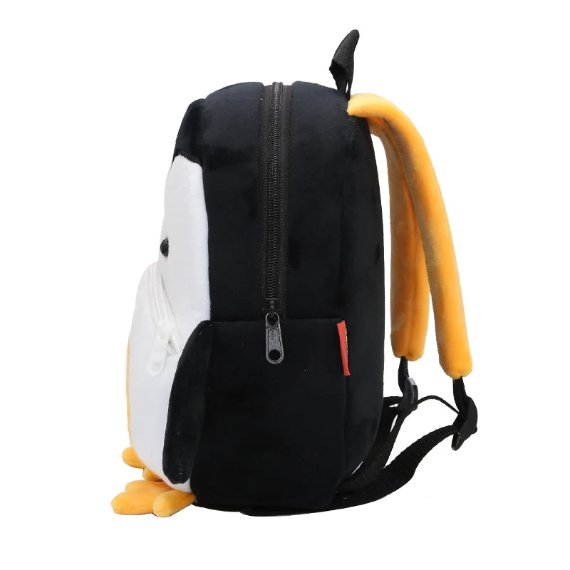 Mochila Infantil de Pelúcia Animais Fofos - Ideal para Creche, Pré-Escola e Passeios