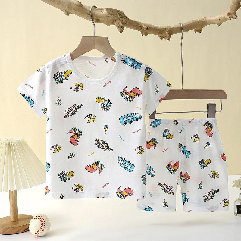 Pijama Infantil de Verão Manga Curta