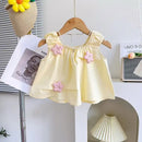 Conjunto Infantil para Meninas com Aplicação de Flores 3D