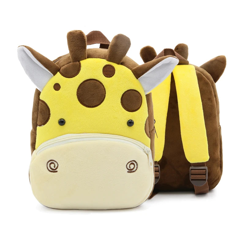 Mochila Infantil de Pelúcia Animais Fofos - Ideal para Creche, Pré-Escola e Passeios