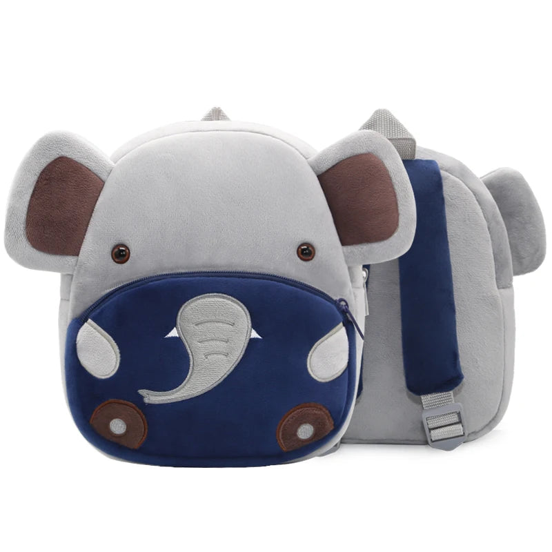 Mochila Infantil de Pelúcia Animais Fofos - Ideal para Creche, Pré-Escola e Passeios