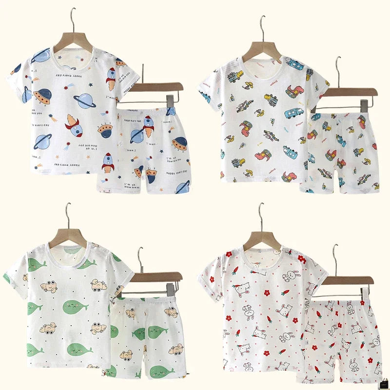 Pijama Infantil de Verão Manga Curta