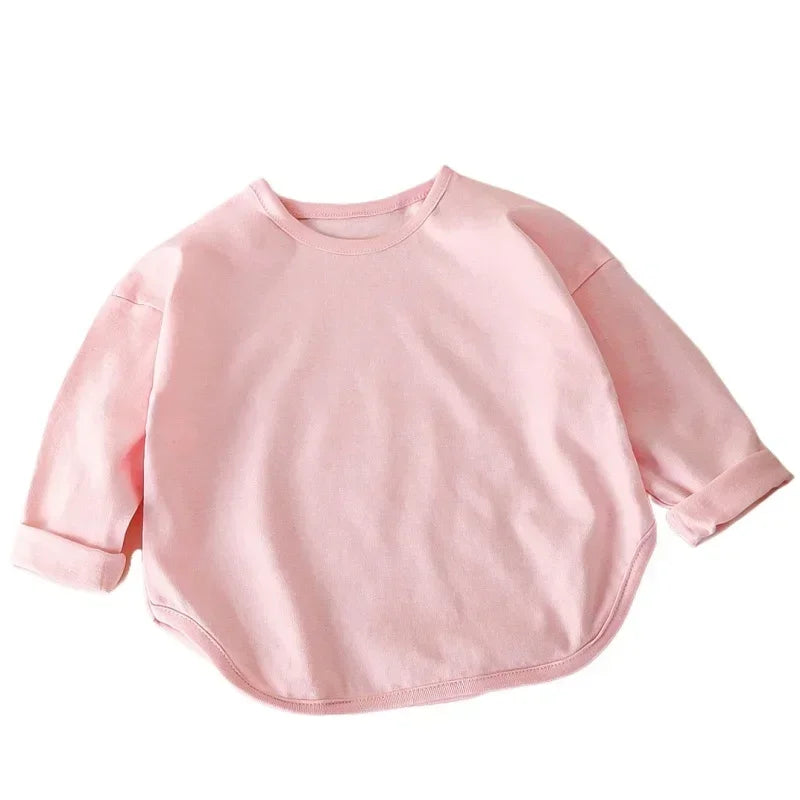 Camiseta Manga Longa Infantil Básica 100% Algodão
