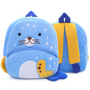Mochila Infantil de Pelúcia Animais Fofos - Ideal para Creche, Pré-Escola e Passeios