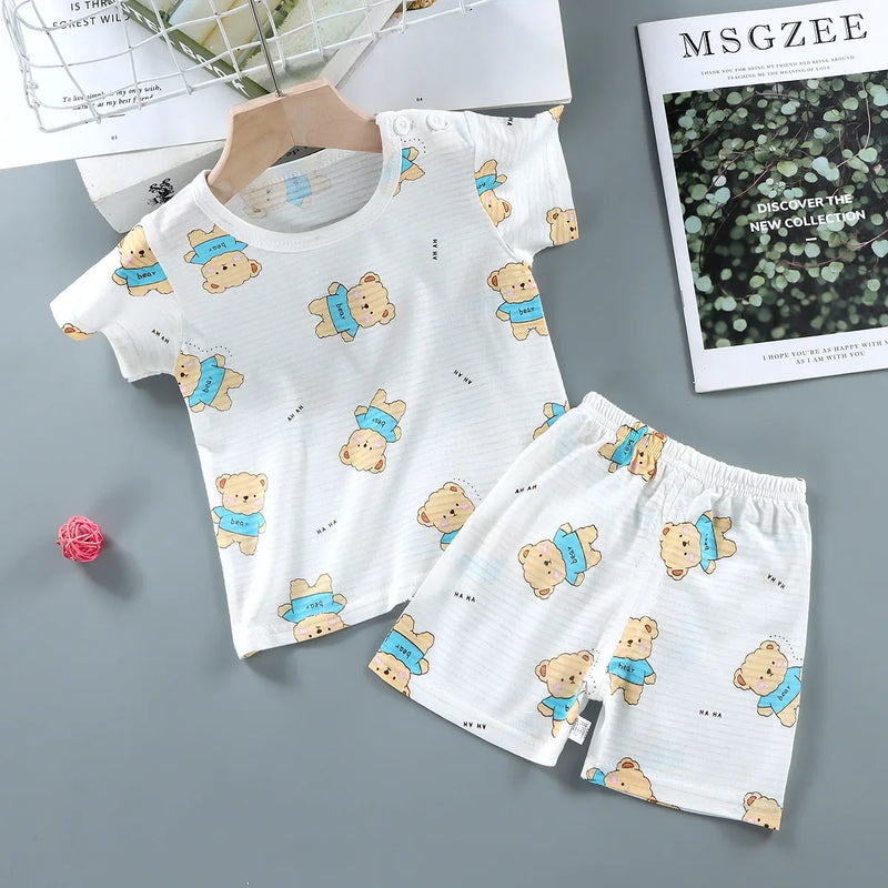 Pijama Infantil de Verão Manga Curta